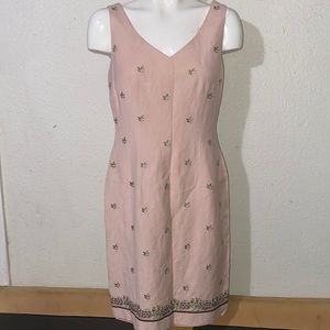 Donna Morgan Tea Pink Lined Linen Dress - Size 4